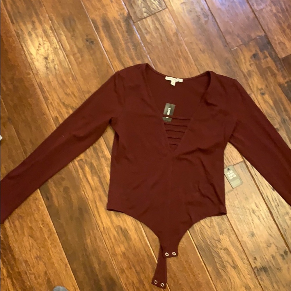 New Express body suit.  Burgundy